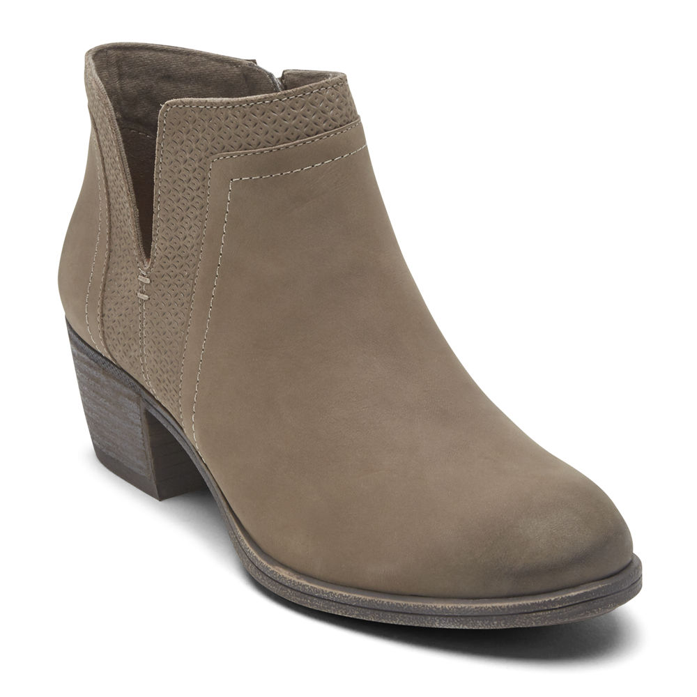 Rockport Womens Booties Grey - Cobb Hill Anika V-Cut - UK 479-OCPRYI